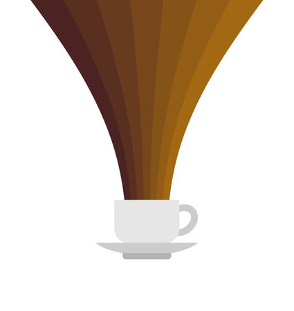 Coffee rainbow in mug. vector illustrationのイラスト素材