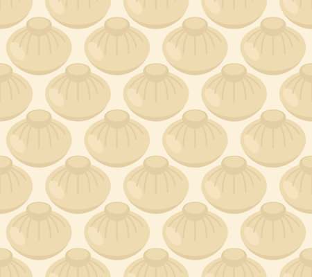 Chinese dumplings pattern seamless. food vector textureのイラスト素材