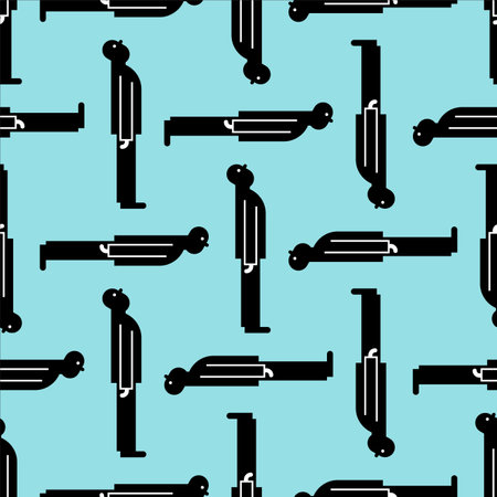 Man looks up pattern seamless. looking up guy backgroundのイラスト素材