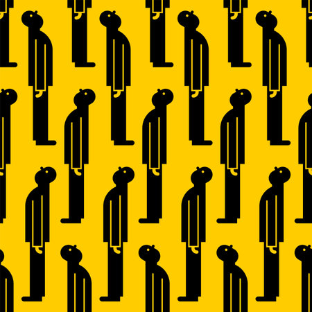 Man looks up pattern seamless. looking up guy backgroundのイラスト素材