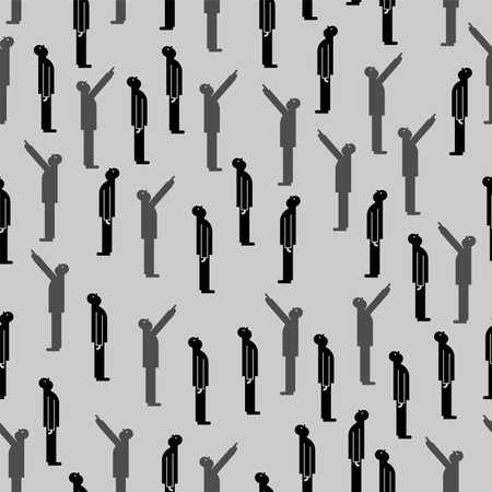 Man looks up pattern seamless. looking up guy backgroundのイラスト素材