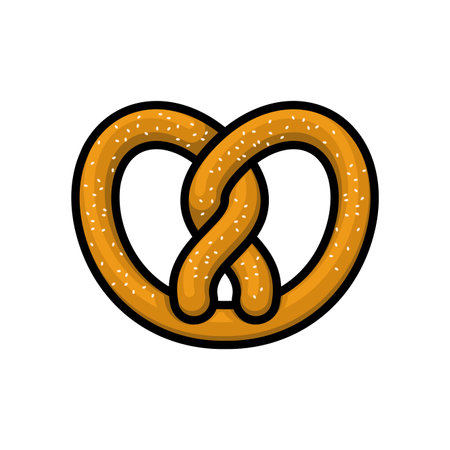 Bretzel isolated. german bakery food icon. vector illustrationのイラスト素材