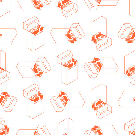 Pack of cigarettes pattern seamless. cigarette backgroundのイラスト素材