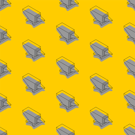 Anvil pattern seamless. Blacksmith tool background. Vector textureのイラスト素材