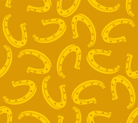 Horseshoe pattern seamless. Horseshoe symbol of happiness.のイラスト素材