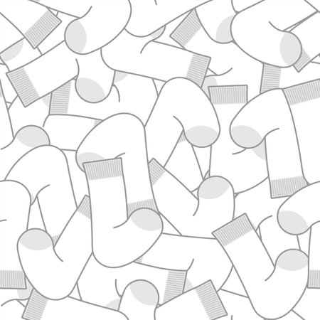 Socks pattern seamless. Sock background. Ornament of kids fabricのイラスト素材