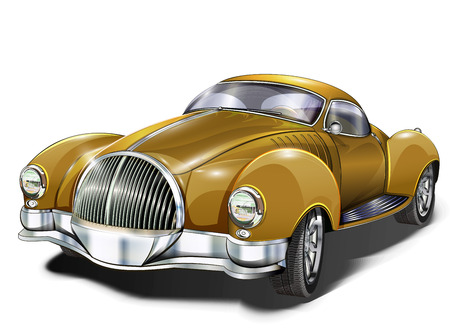 Retro car.のイラスト素材