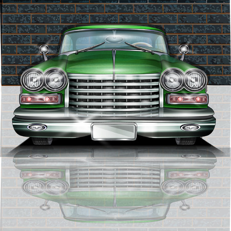 Retro car.のイラスト素材