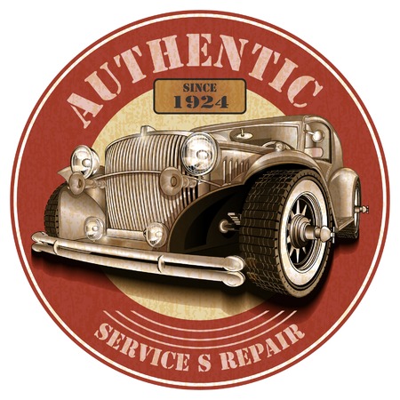 Authentic service rubber stampのイラスト素材
