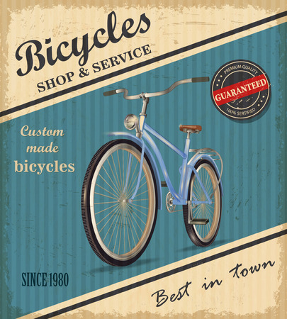 Vintage Bicycle Backgroundのイラスト素材