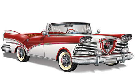 Retro car.のイラスト素材