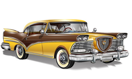 Retro car.のイラスト素材