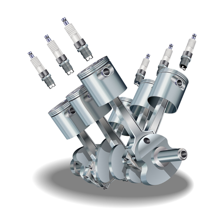 Crankshaft.Vector illustration.のイラスト素材