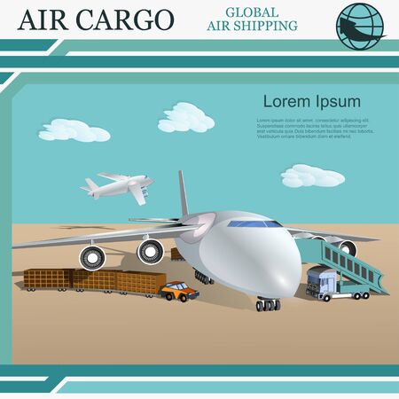 The logistics concept of air transportationのイラスト素材