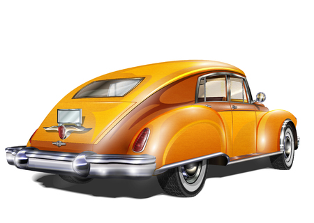 Retro car.のイラスト素材