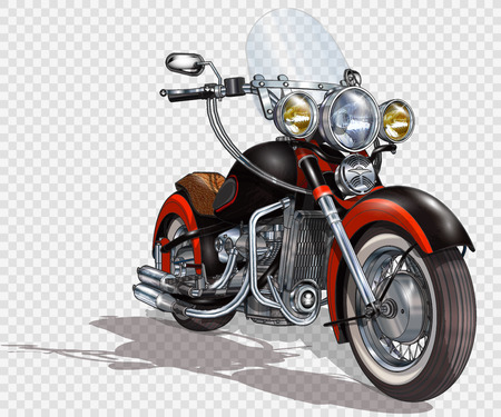 Classic vintage motorcycle.のイラスト素材