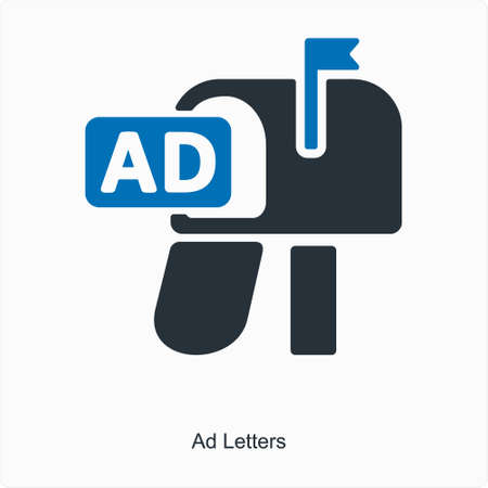 These are Black and Blue Mix Business Iconsのイラスト素材