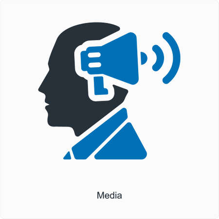 These are Black and Blue Mix Business Iconsのイラスト素材