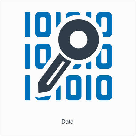 These are Black and Blue Mix Iconsのイラスト素材