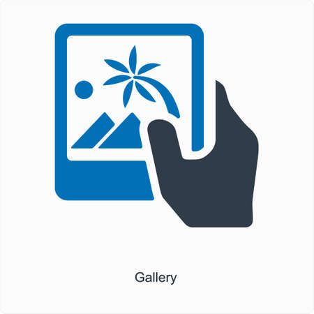 These are Black and Blue Mix Iconsのイラスト素材