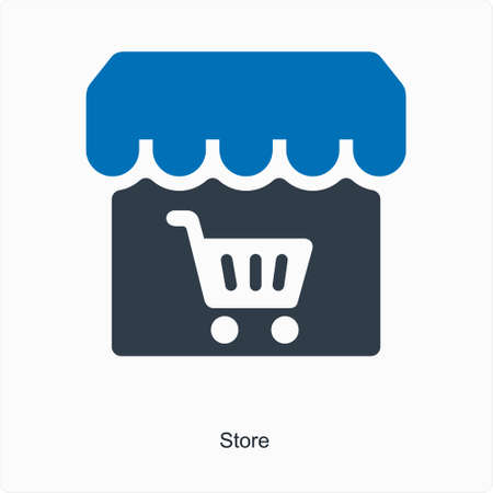 These are Black and Blue Mix Iconsのイラスト素材