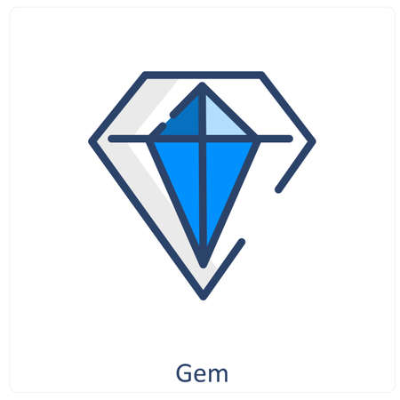 This Is Blue Gem Finance Iconのイラスト素材