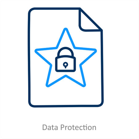 These are black Filled GDPR iconsのイラスト素材