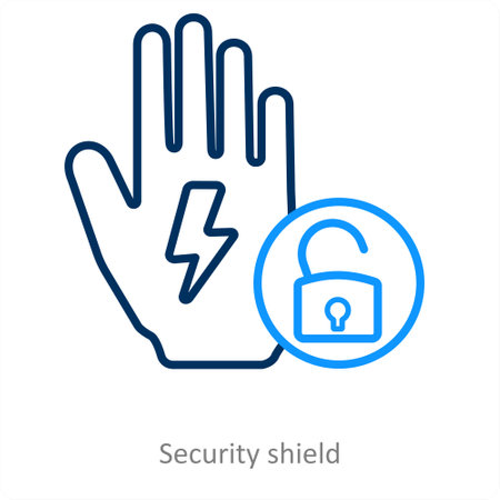These are black Filled GDPR iconsのイラスト素材