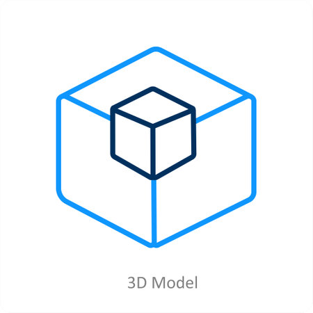 These are black and blue line virtual reality iconsのイラスト素材