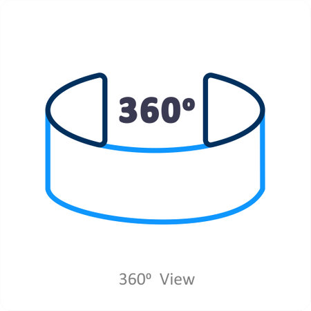 These are black and blue line virtual reality iconsのイラスト素材