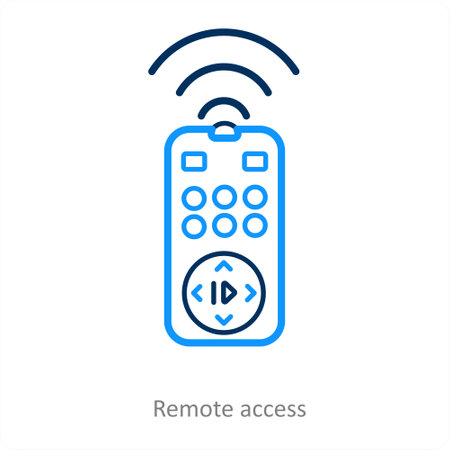 These are black and blue line virtual reality iconsのイラスト素材