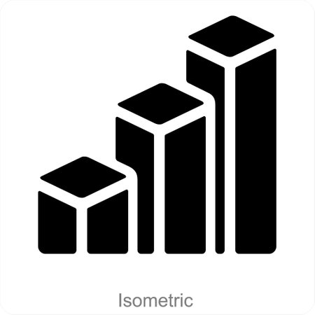 These are black filled diagram and report iconsのイラスト素材