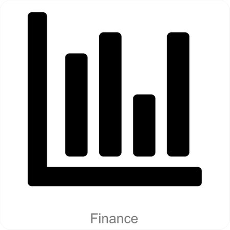 These are black filled diagram and report iconsのイラスト素材