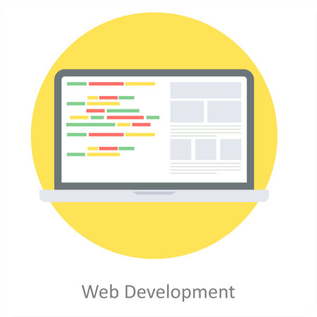 These are Seo and Development circle iconsのイラスト素材