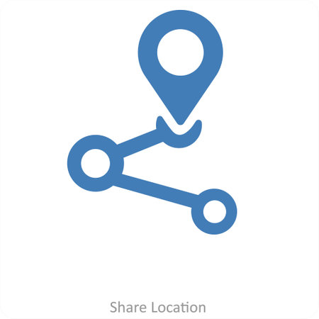These are black and blue filled navigation iconsのイラスト素材