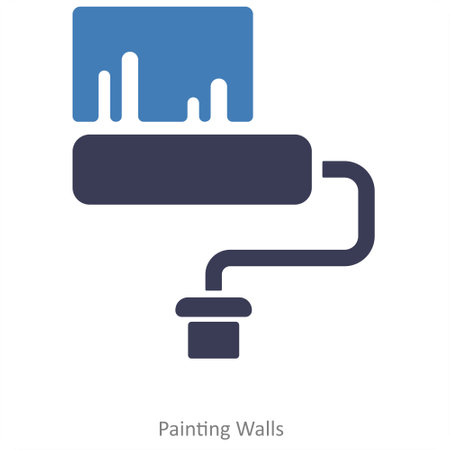 These are Black and Blue Real Estate Iconsのイラスト素材