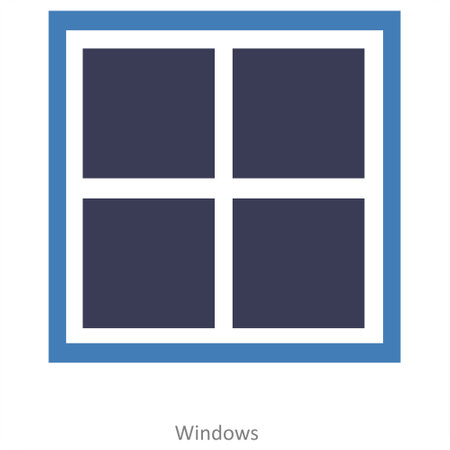 These are Black and Blue Real Estate Iconsのイラスト素材