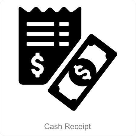 These are black filled finance and money iconsのイラスト素材