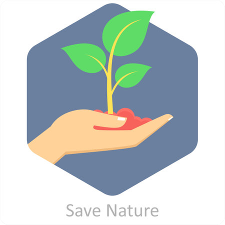 This is Ecology hexagon Iconのイラスト素材