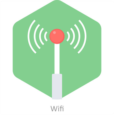 This is Communication and Connectivity Hexagon iconのイラスト素材