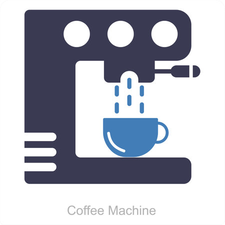 This is beautiful handcrafted pixel perfect Black and Blue Glyph Coffee iconのイラスト素材