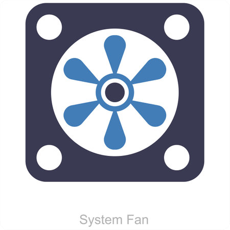 This is beautiful handcrafted pixel perfect Black and Blue Gyph Computer parts iconのイラスト素材