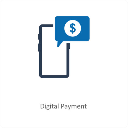 This is beautiful handcrafted pixel perfect Black and Blue Glyph Business iconのイラスト素材