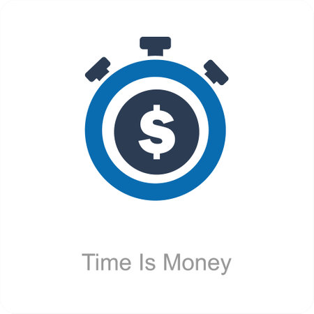 Time Is Money icon conceptのイラスト素材