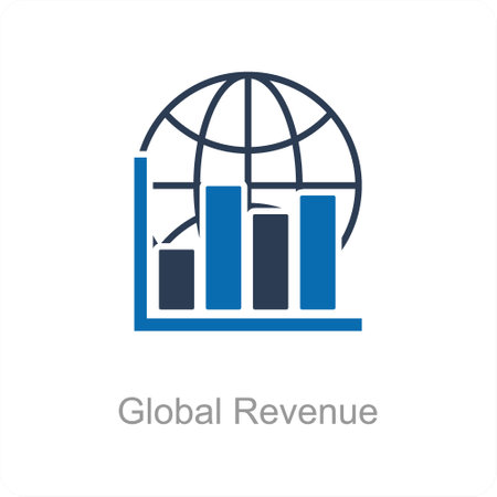 Global Revenue and revenue icon conceptのイラスト素材