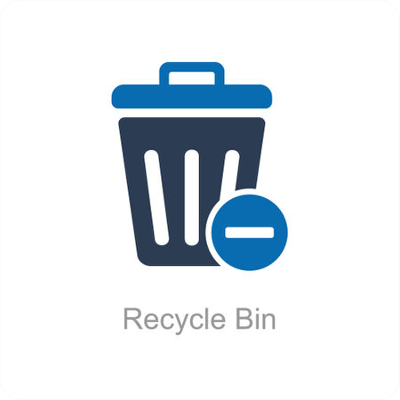 Recycle Bin and trash icon conceptのイラスト素材