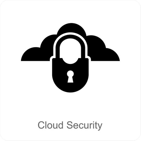 Cloud Security and security icon conceptのイラスト素材
