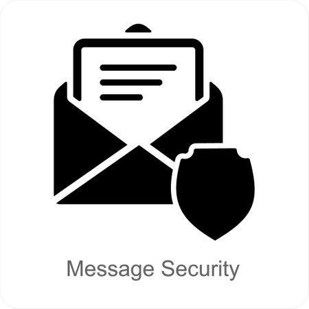 Message Security and safety icon conceptのイラスト素材
