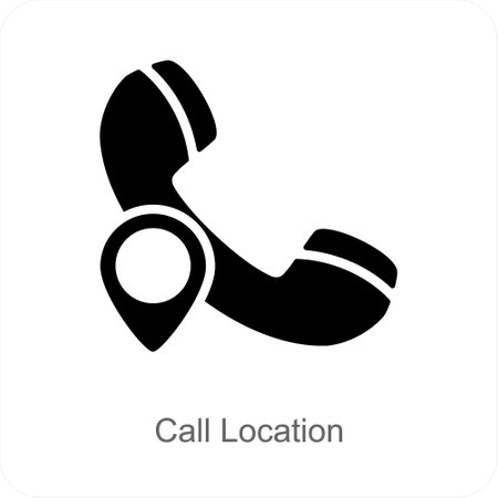 Call Location and calling icon conceptのイラスト素材