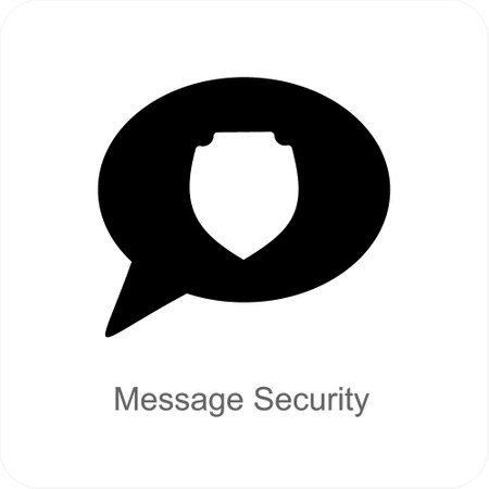 Message Security and protection icon conceptのイラスト素材